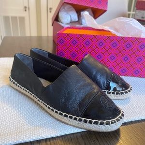 Tory Burch Black Espadrilles Brand New Size 7